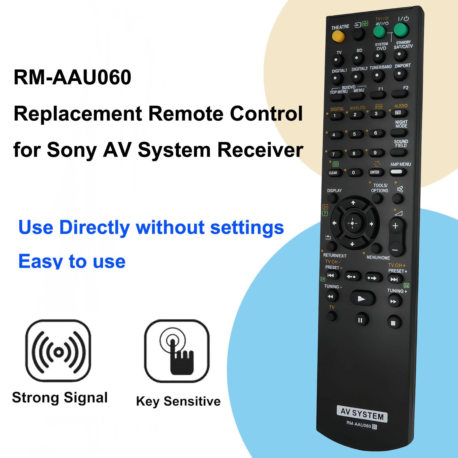 Amazon.com: Replacement Remote Control Fit for RM-AAU060 STR-KS360